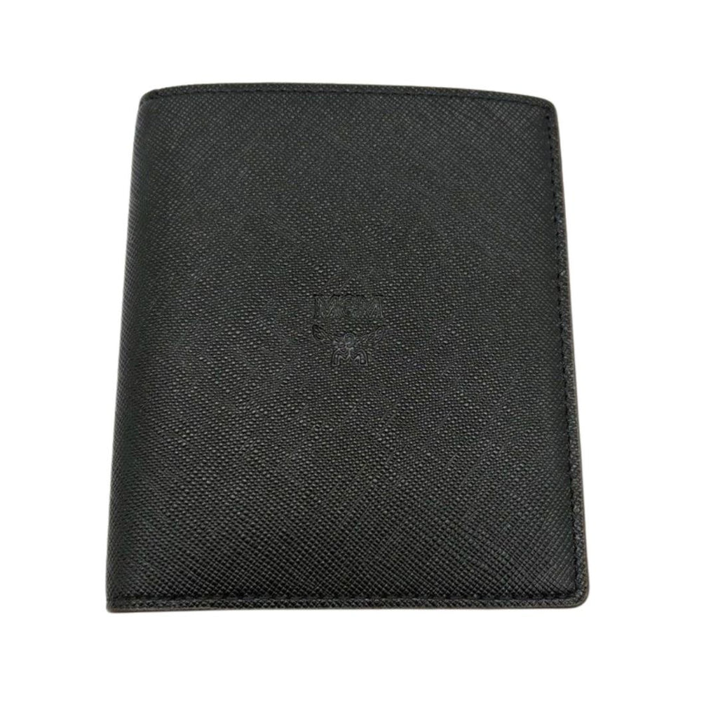 MCM Black Saffiano Leather Bi Fold Wallet