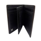 MCM Black Saffiano Leather Bi Fold Wallet