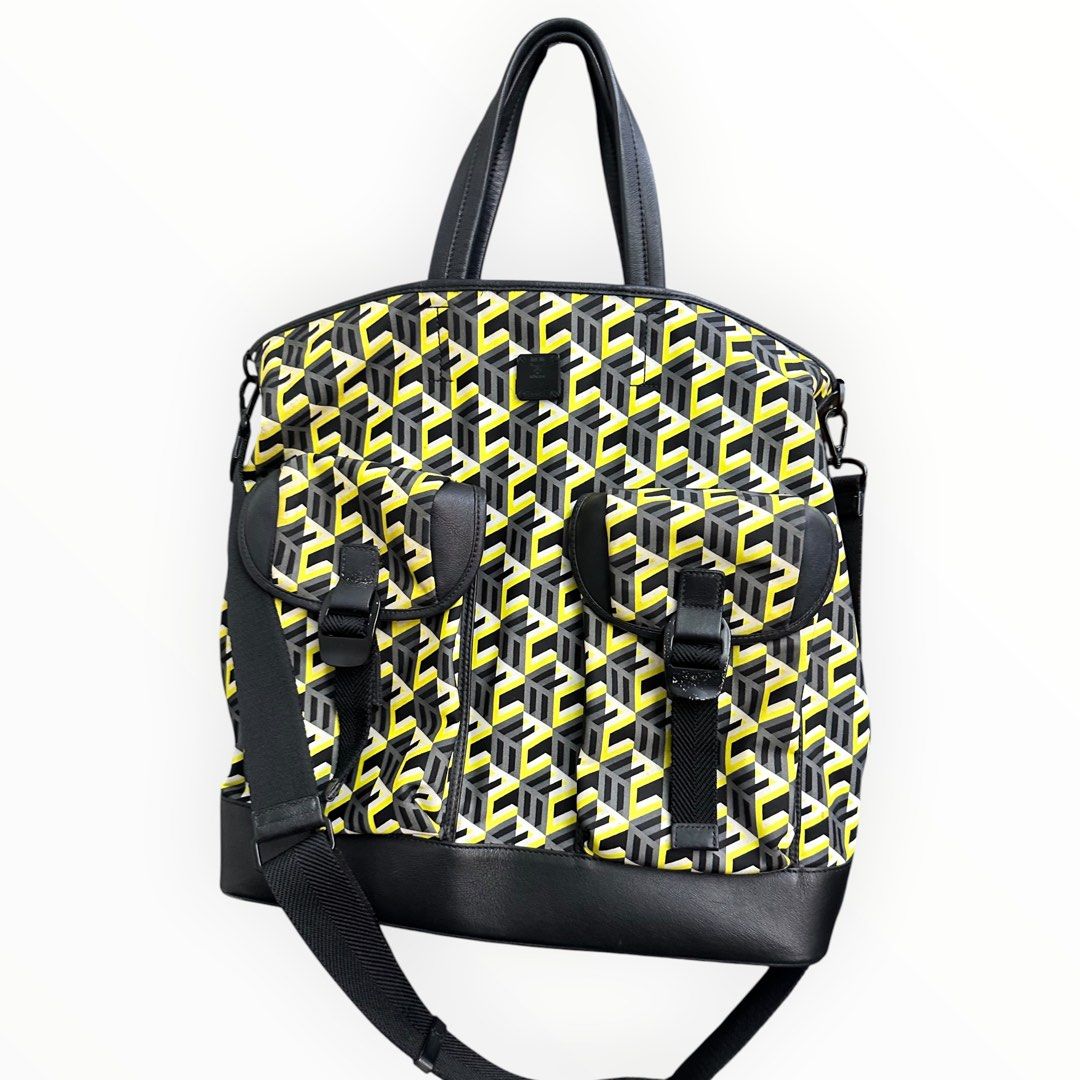 MCM Geometric Print Multi-Pocket Shoulder Bag
