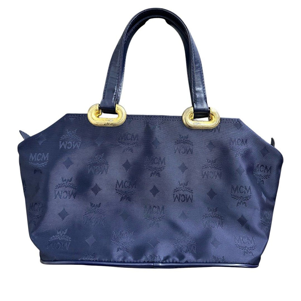 MCM Monogram Nylon Tote Bag – Navy Blu