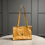 MCM Cognac Visetos Tote Bag