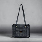 MCM Visetos Shopper Tote Bag – Black