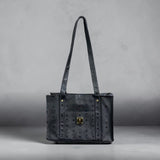 MCM Visetos Shopper Tote Bag – Black