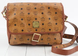 MCM Shoulder bag Cognac Visetos Leather  30CM