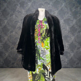 MG Sable Black Mink Fur Coat size 13