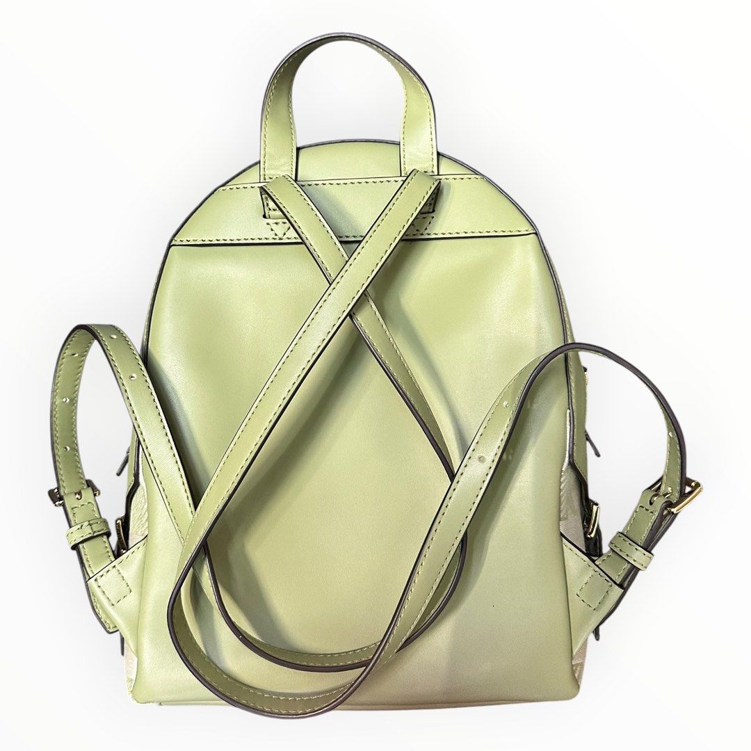 Michael Kors Green Canvas Backpack