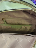 Michael Kors Green Canvas Backpack