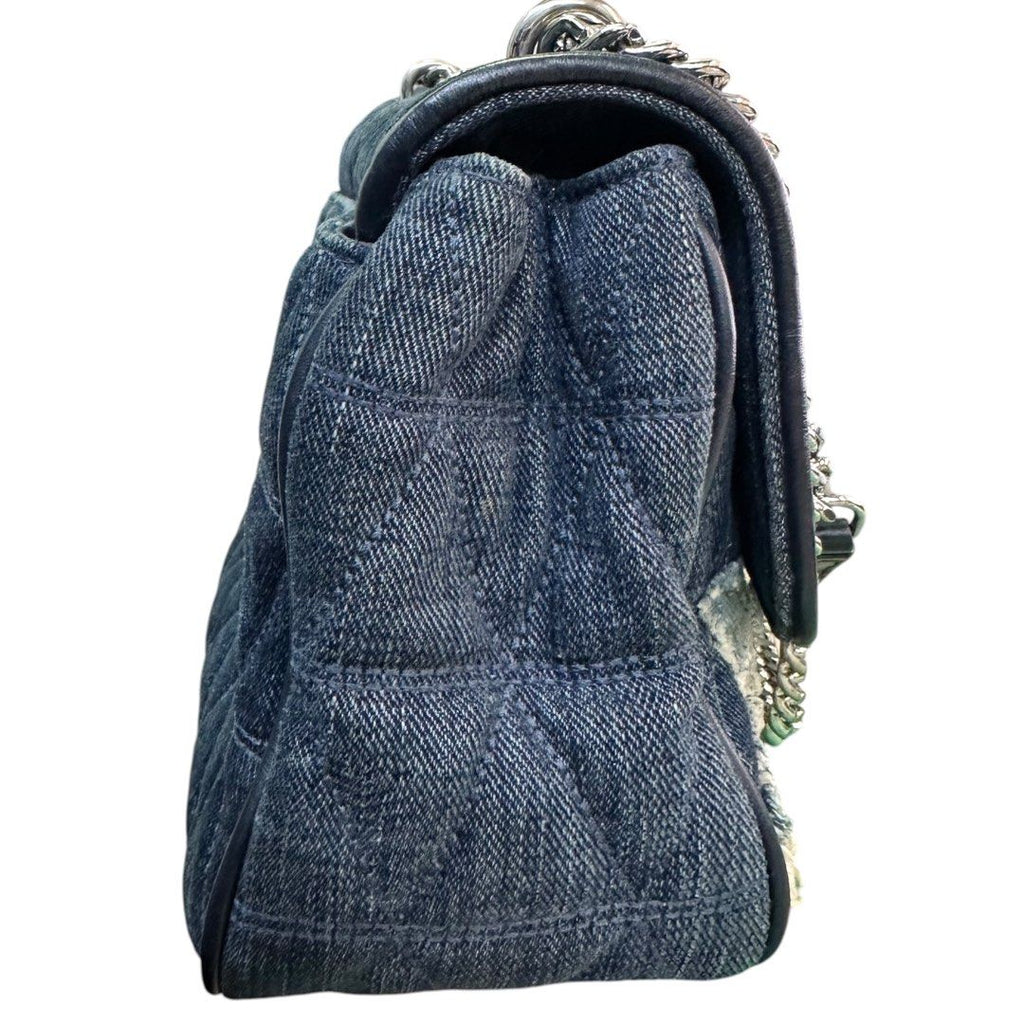 Michael Kors Denim Floral Shoulder Bag