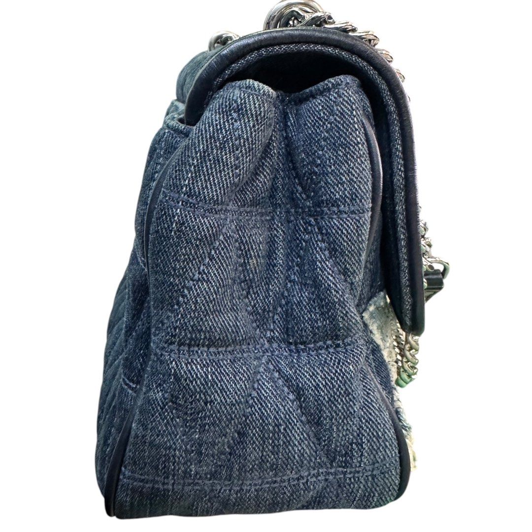 Michael Kors Denim Floral Shoulder Bag