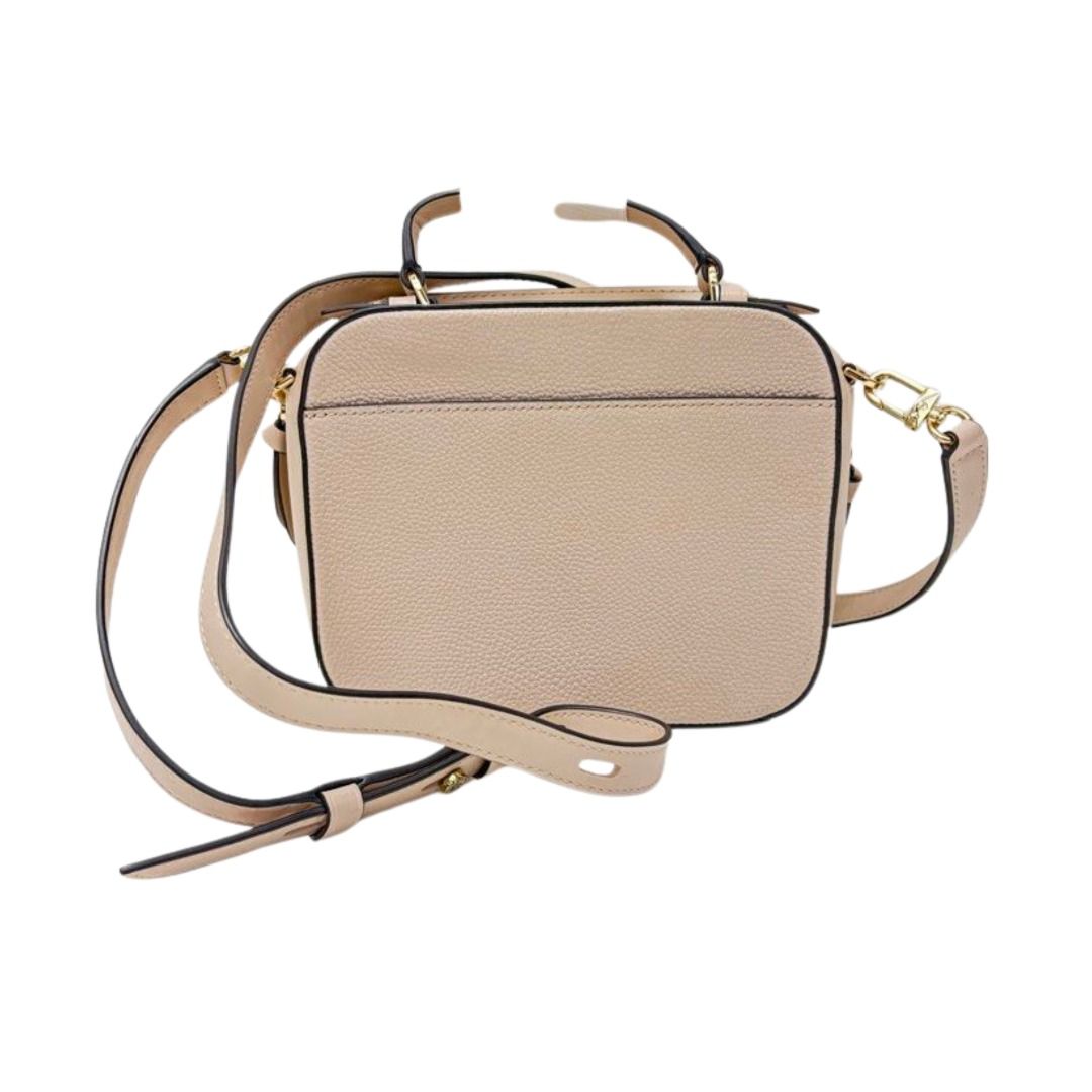 Michael Kors Jet Set Pebbled Leather Crossbody Bag, Beige
