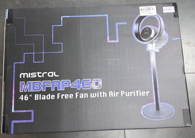 Mistral 46in Blade Free Fan With Air Purifier MBFAP460 With Remote Control