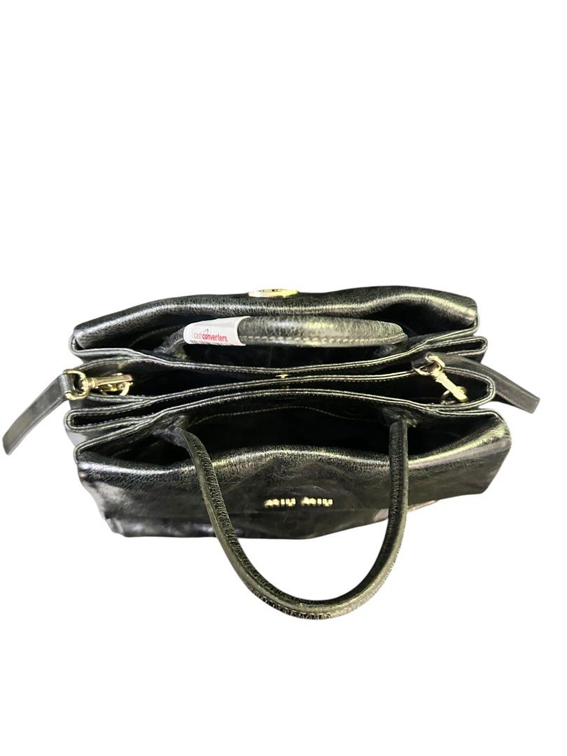 Miu Miu Black Leather Top Handle