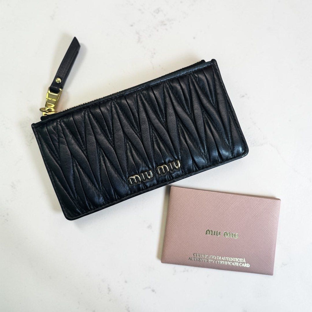 Miumiu Matelasse Zip Wallet