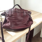 Mulberry Leather Studded Tassa Alexa Satchel Bag