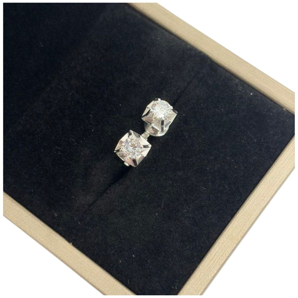 Natural Diamond Earring set in White Gold