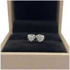 Natural Diamond Earring set in White Gold
