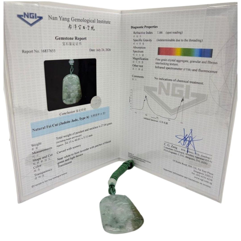 Natural Fei Cui (Jadeite Jade, Type-A) Pendant