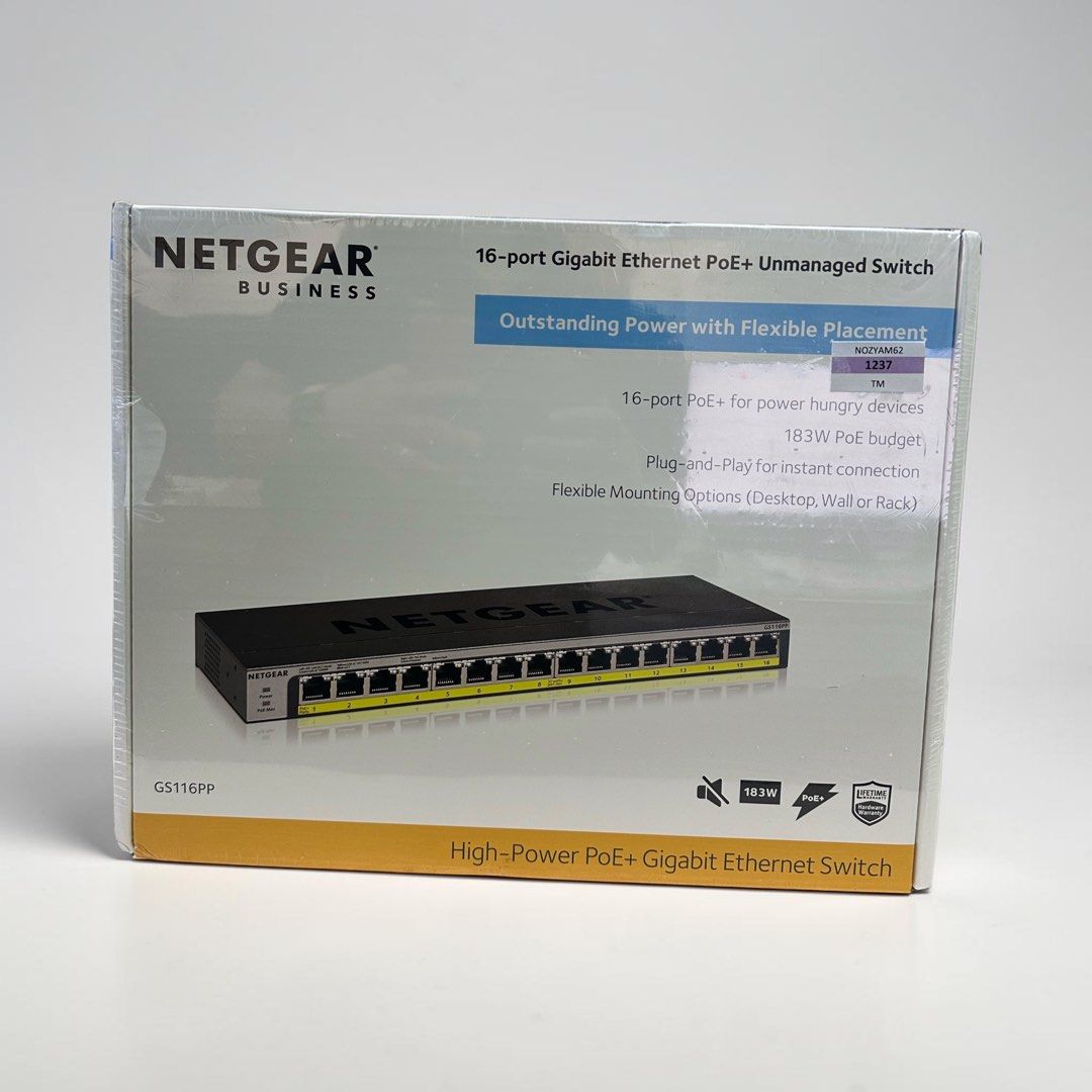 Netgear 16 port GS116PP Network