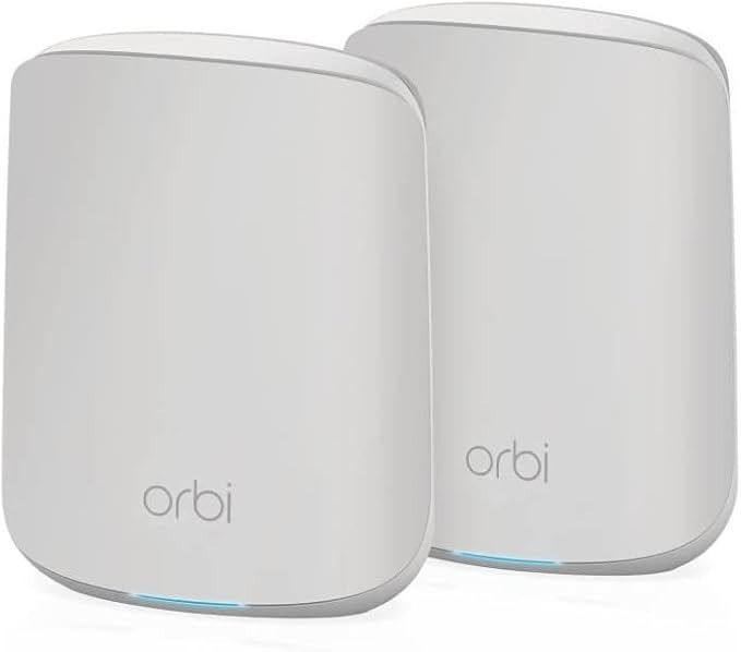 NETGEAR Orbi Mesh WiFi System (RBK352) | WiFi 6 Mesh Router with 1 Satellite Extender |WiFi Mesh Whole Home Dual Band Coverage up to 2,500 sq. ft. and 30+ Devices | AX1800 WiFi 6 (Up to 1.8 Gbps)
