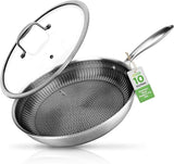 NutriChef 10in Stainless Steel Frying Pan