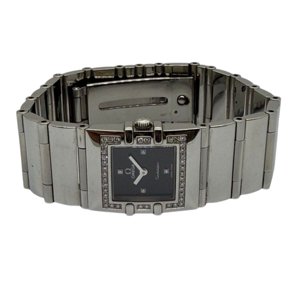 Omega Constellation Quadra 19mm Quartz Diamond Bezel Steel Watch
