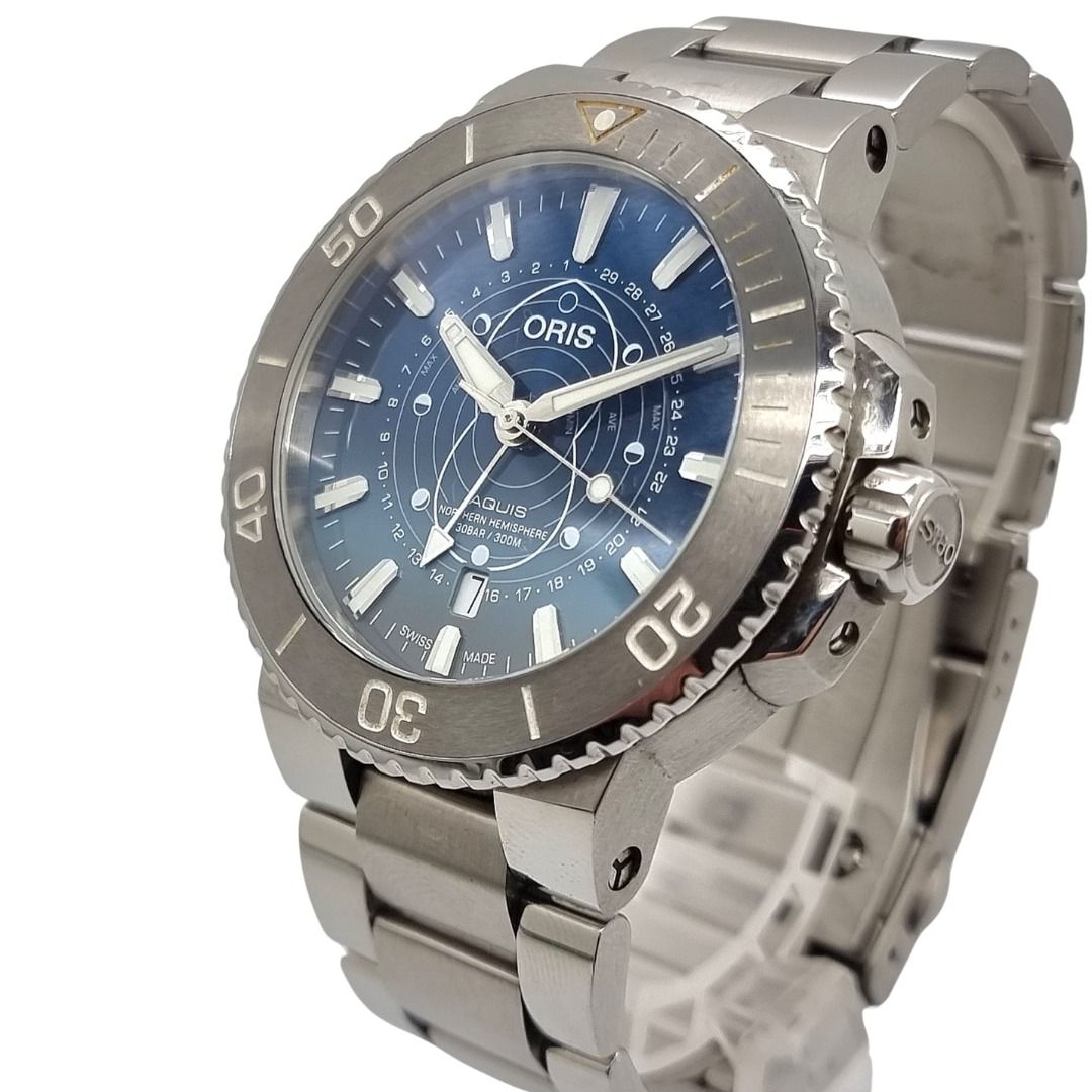 Oris Aquis Dat Watt 761 7765 4185 Limited Edition 1175/2009 Automatic Watch 43.5mm