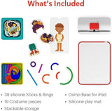 Osmo - Little Genius Starter Kit for iPad - 4 Hands-On Learning Games - Ages 3-5 - Problem Solving, Phonics & Creativity (iPad Base Included),Multicolor