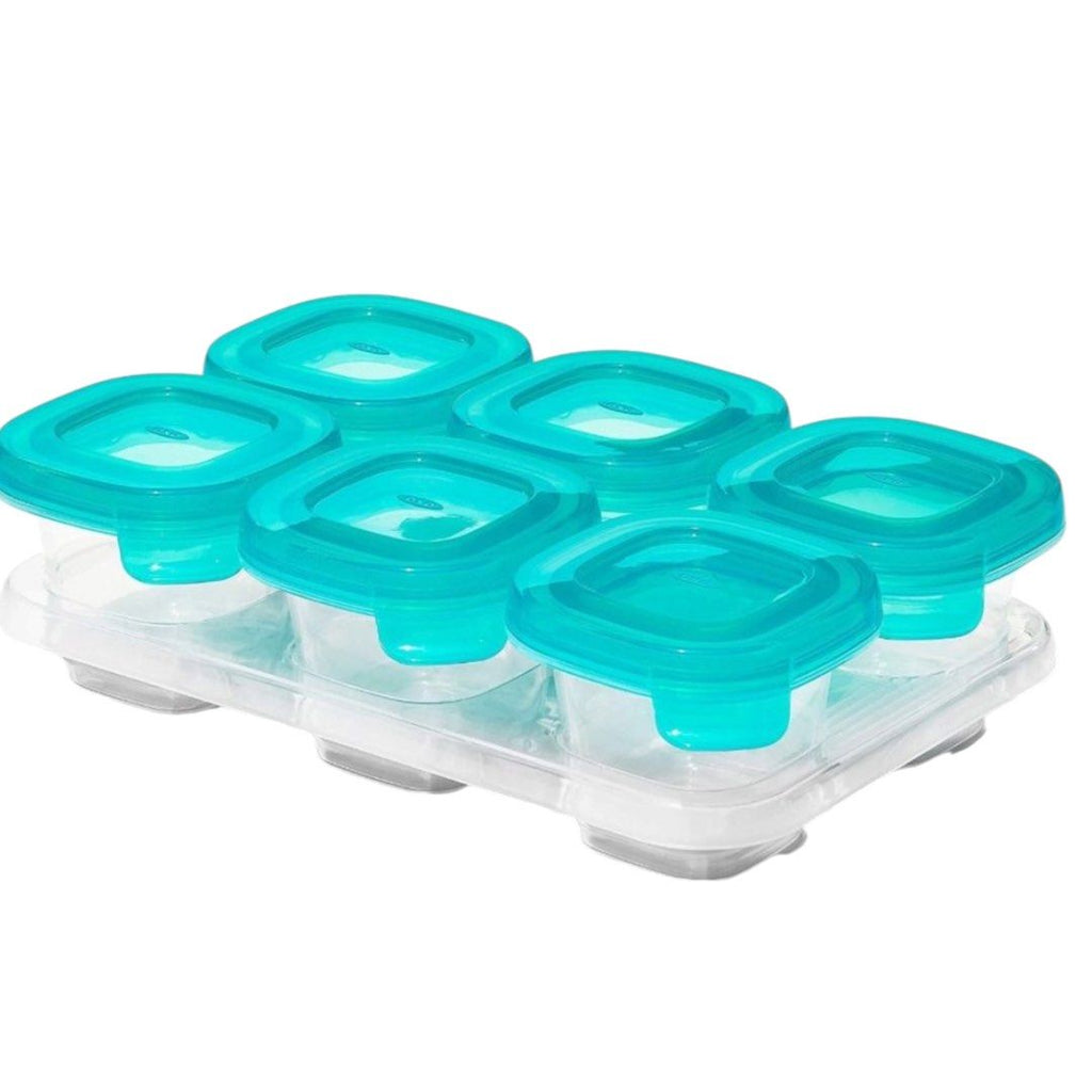 OXO Tot Silicone Baby Blocks m- 2 oz. - Teal