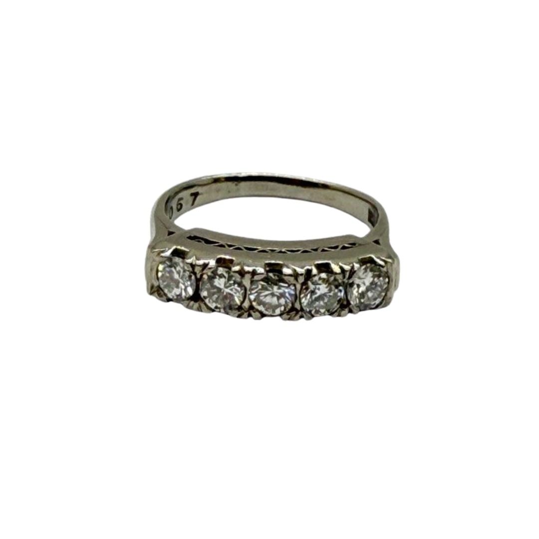 Palladium Natural Diamond Ring