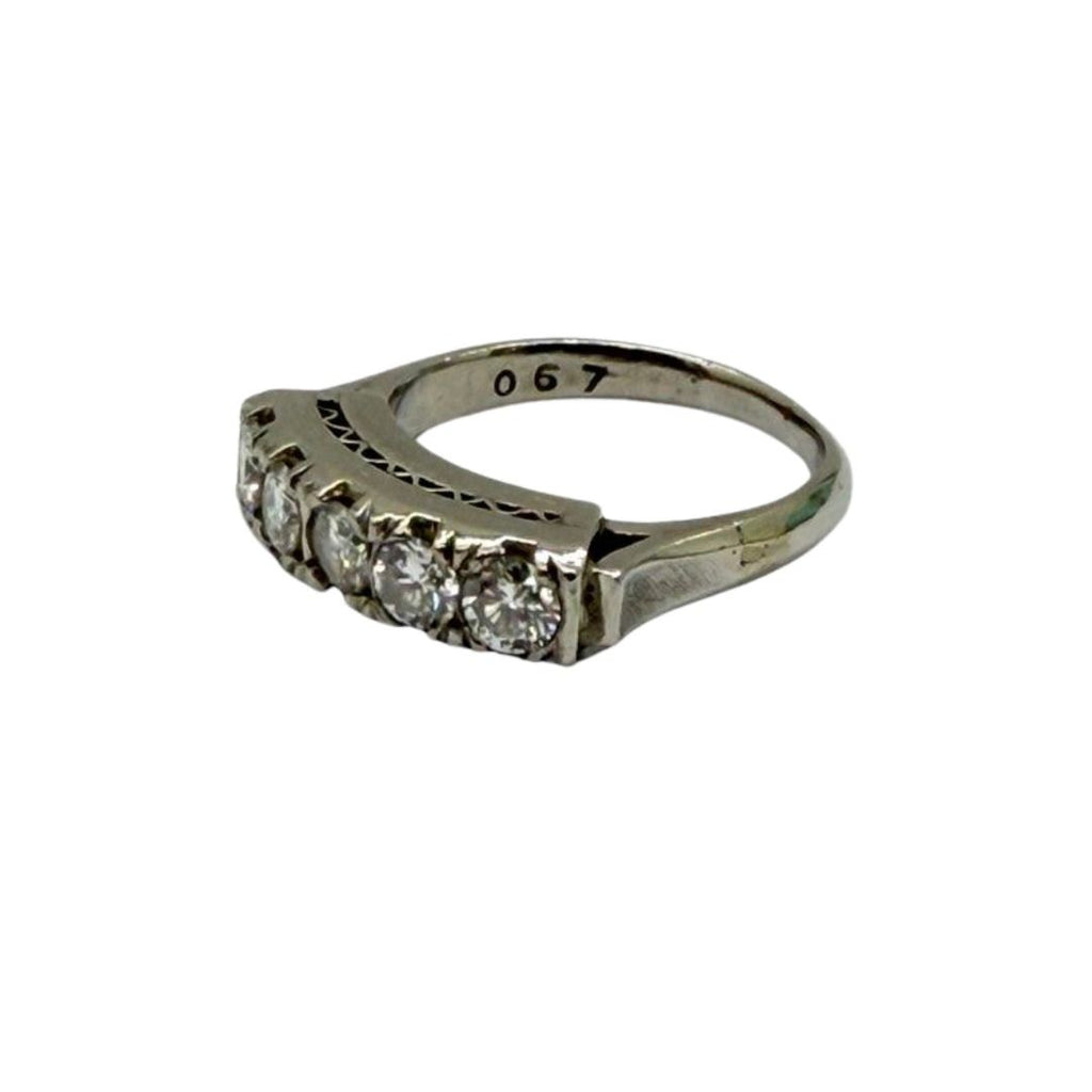 Palladium Natural Diamond Ring