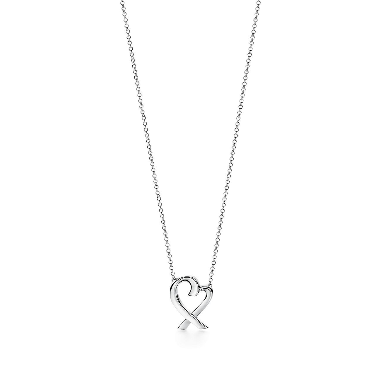 Tiffany & Co. Sterling 925 Silver Paloma Picasso Loving Heart Necklace Main image