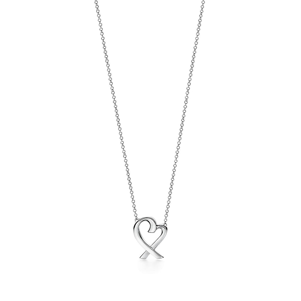 Tiffany & Co. Sterling 925 Silver Paloma Picasso Loving Heart Necklace