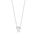 Tiffany & Co. Sterling 925 Silver Paloma Picasso Loving Heart Necklace