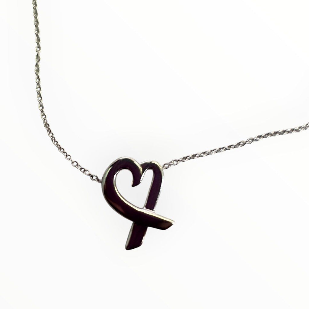 Tiffany & Co Silver Neclace SV925/Paloma Picasso Loving Heart 3g