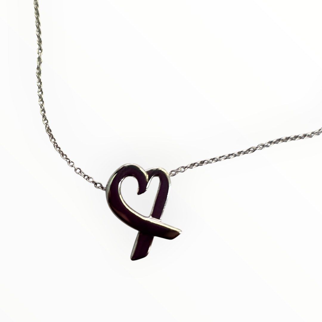 Tiffany & Co Silver Neclace SV925/Paloma Picasso Loving Heart 3g