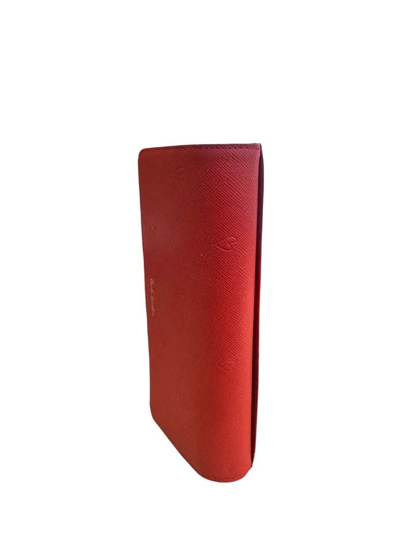 Paul Smith Red Heart Print Leather Wallet (H9 x L19 cm)