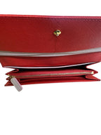 Paul Smith Red Heart Print Leather Wallet (H9 x L19 cm)