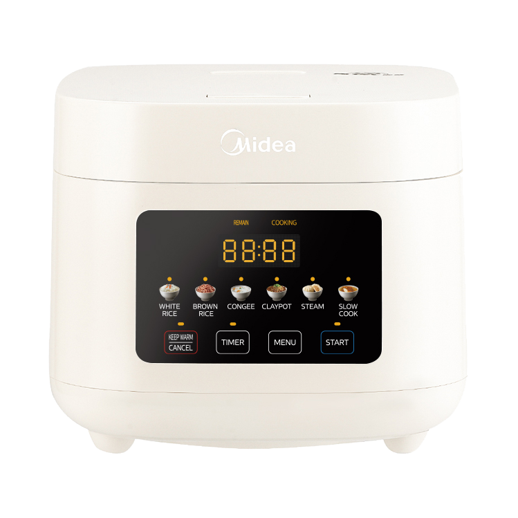 Midea 1.0L Digital Rice Cooker With 6 Menu Preset MRD101B1BDW Secondary image