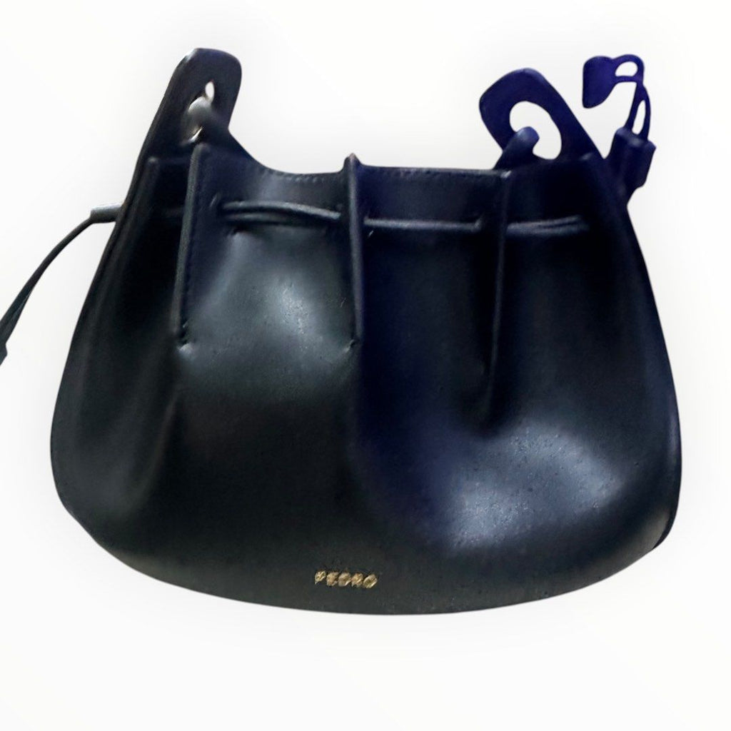 Pedro Black Drawstring Bucket Bag