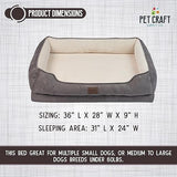 Pet Craft Supply Premium Orthopedic Lounger Dog Bed Sofa Style Couch