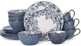 Pfaltzgraff 5216941 Gabriela Blue 16Piece Dinnerware Set Service For 4