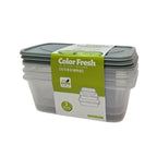 3-Piece 1100ml Rectangular Storage Container Set
