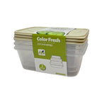 3-Piece 1100ml Rectangular Storage Container Set