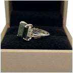 PM900 Natural Green Tourmaline & Diamond Ring