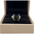 PM900 Natural Green Tourmaline & Diamond Ring