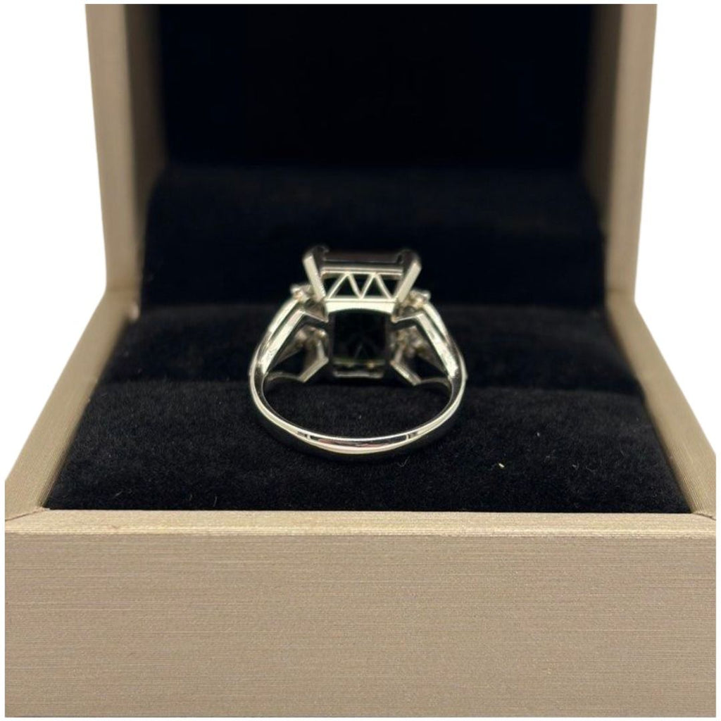 PM900 Natural Green Tourmaline & Diamond Ring
