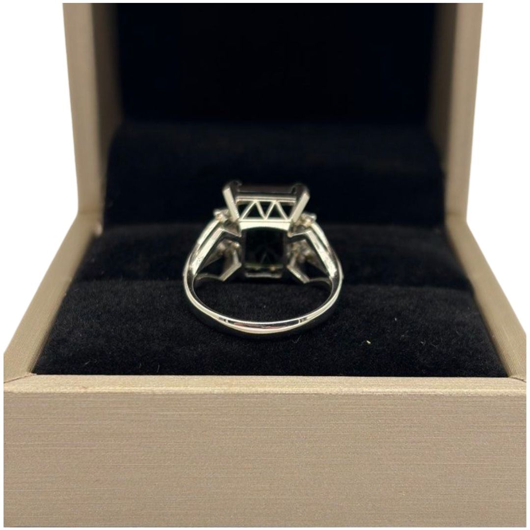 PM900 Natural Green Tourmaline & Diamond Ring