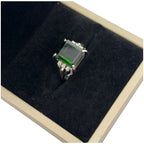 PM900 Natural Green Tourmaline & Diamond Ring