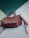 Polène Numéro Sept Handbag - Burgundy (H23 x L14 x W8 cm)