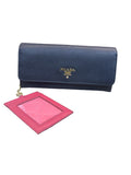 Prada Saffiano Long Wallet in Black